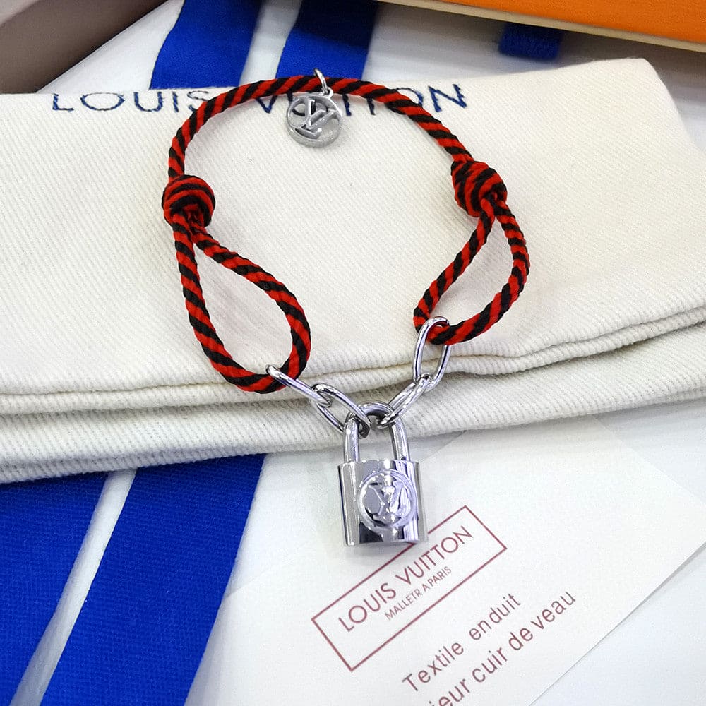 18K Louis Vuitton Silver Lockit X Virgil Abloh Bracelet
