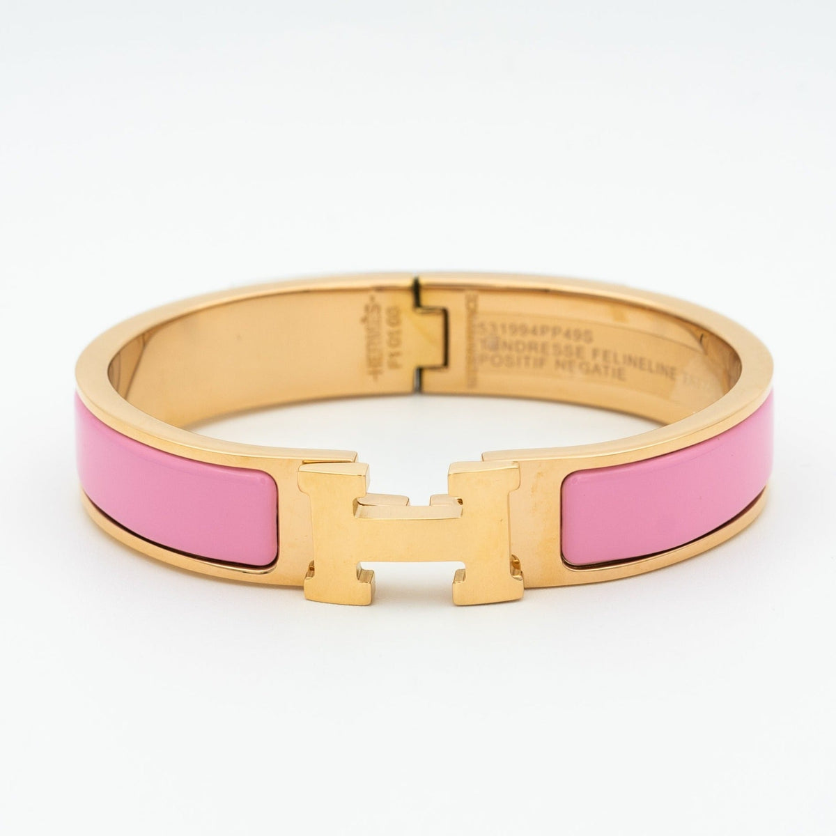 Hermes H Pink Bracelet