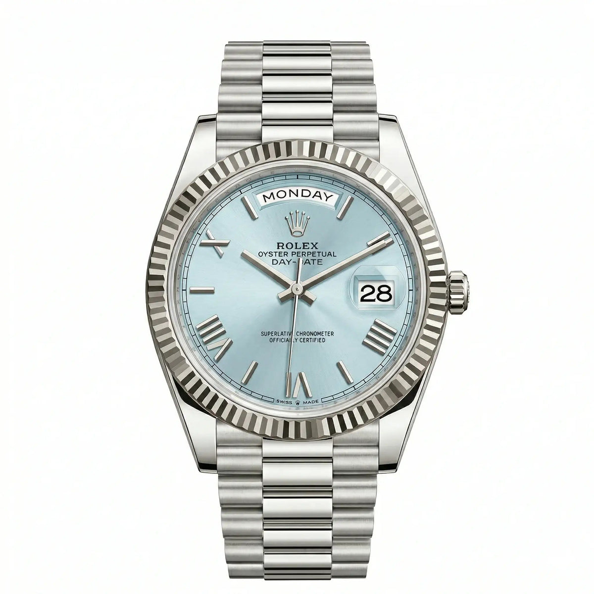 Rolex Day Watch - Date 228236 Platinum Ice Blue